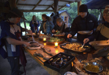 Patagonia after adventure dinner