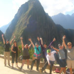 Group photo in front of Machu Picchu