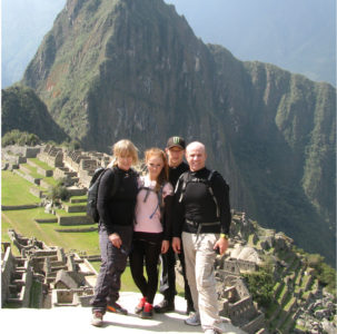 Family Photo in front of Machu Picchu