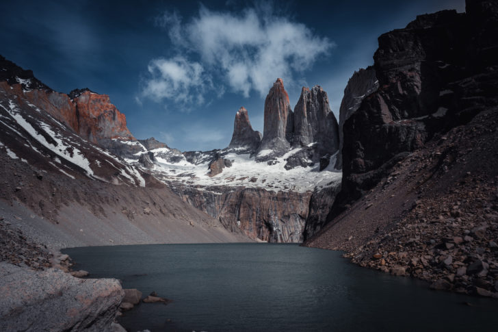 The top of the Base of the Towers Hike Torres del Paine National Park Chile, Patagonia