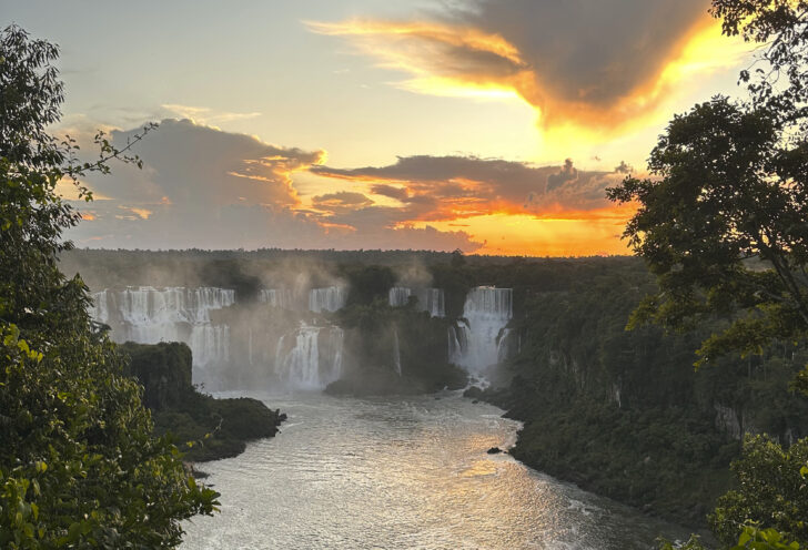 Knowmad Adventures Photo Contest: Sunset at Iguazu Falls in Brazil