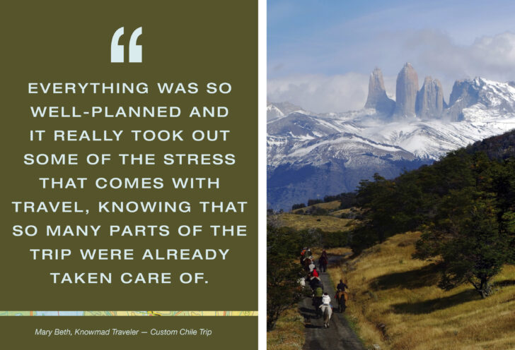 Knowmad travelers in Torres del Paine, Chile