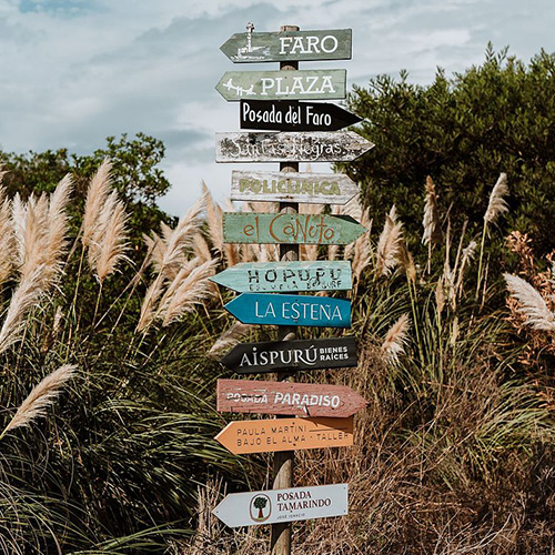 Beach sign in Jose Ignacio, Uruguay. 