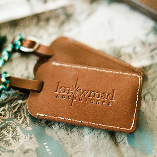 Knowmad Adventures luggage tags. 