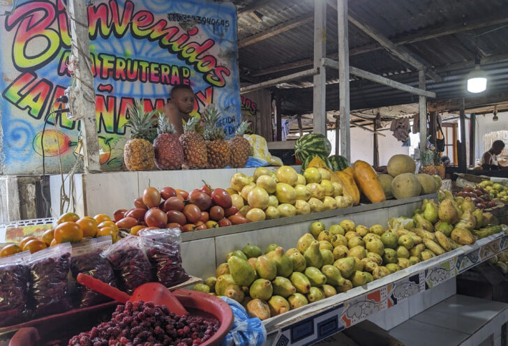 A fruit stand in Cartagena, Colombia.