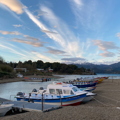 Boats on a Beach Northern Patagonia