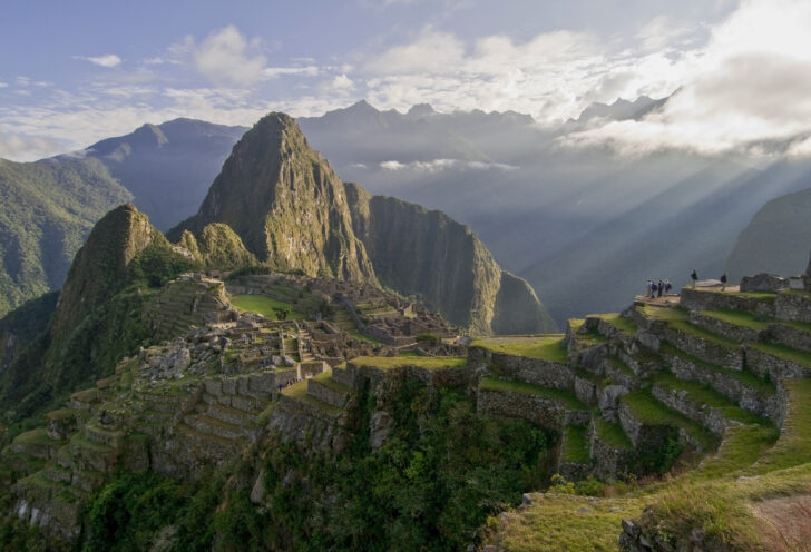 A classic view of Machu Picchu Peru