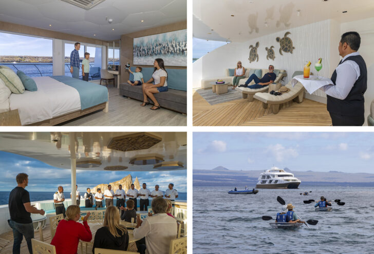 Families enjoying time together on the Elite Catamaran in the Galapagos