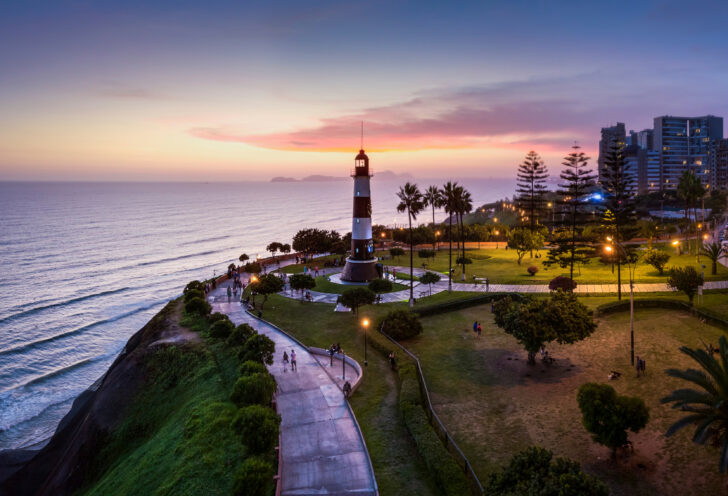 View of the ocean from Lima, before embarking on a luxury amazon river cruise.