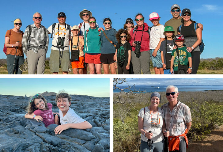 A multi-generational family adventuring in the Galapagos